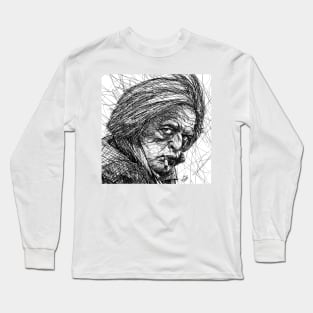 KLAUS KINSKI ink portrait .1 Long Sleeve T-Shirt